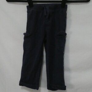 NEVADA 18 months Navy Blue Cargo Joggers With Rolled Bottom Hems and Drawstring